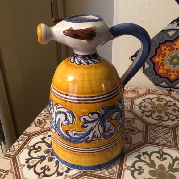 Vintage Spanish Pottery Bull Creamer Pitcher Spanish Signed Espana - Picture 5 of 9